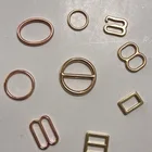 Bra Underwear Accessories Swimwear Metal Buckles Silver Zinc Alloy Bra Strap Rings Sliders