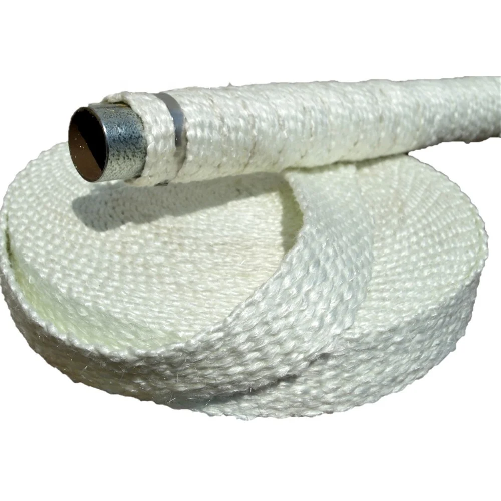 1m Fabric Tube Glass Fibre Glass Silk Hose Cable Heat Protection 2,0mm White 