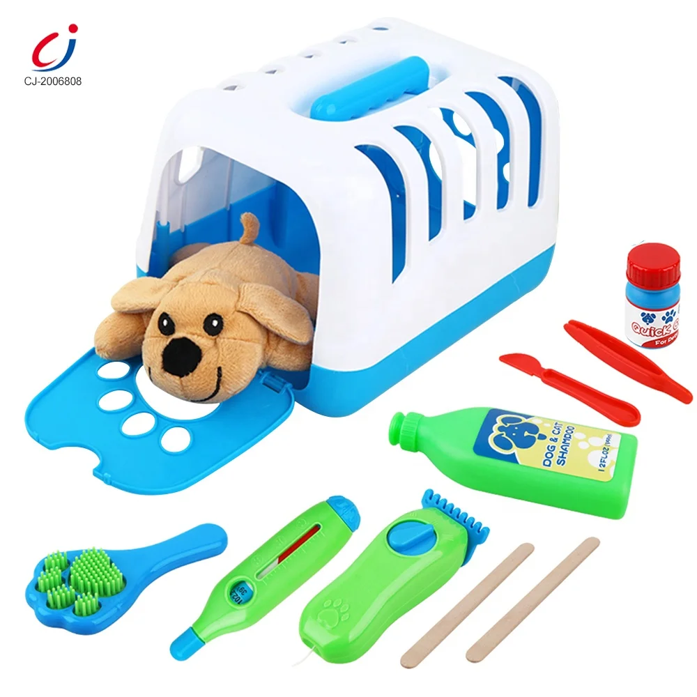 34 PCS Doctor kit kids role pretend veterinarian pet care play vet toy set backpack doctor toy play set medical for children