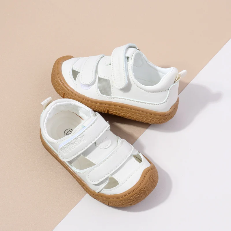 Hook&loop Summer Baby Girl Toddler Sandals Anti-Collision Toe Sound Baby Shoes When Walking manufacture