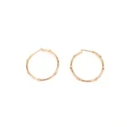 Plated Hoop Trendy New Design Circle Facet Brass Plated With Gold Women Jewerly Hoop Earring