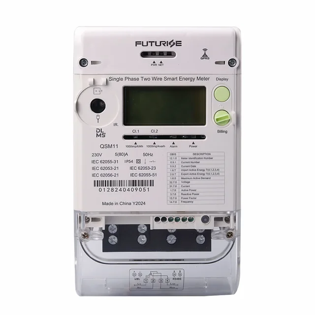 Smart Meter LCD Display Energy Monitoring Electric Power with Communication Module and Vending System