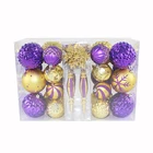 Decorate Beautiful Boxed Plastic Christmas Ball Ornaments