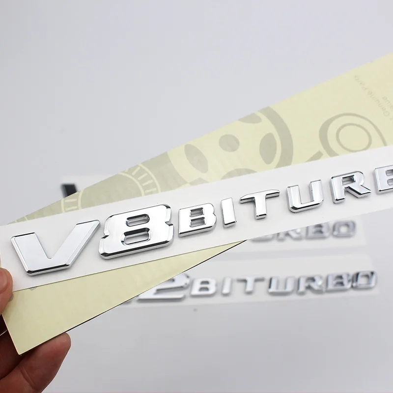 D Abs Car Fender Side V V Biturbo Emblem For Mercedes Benz