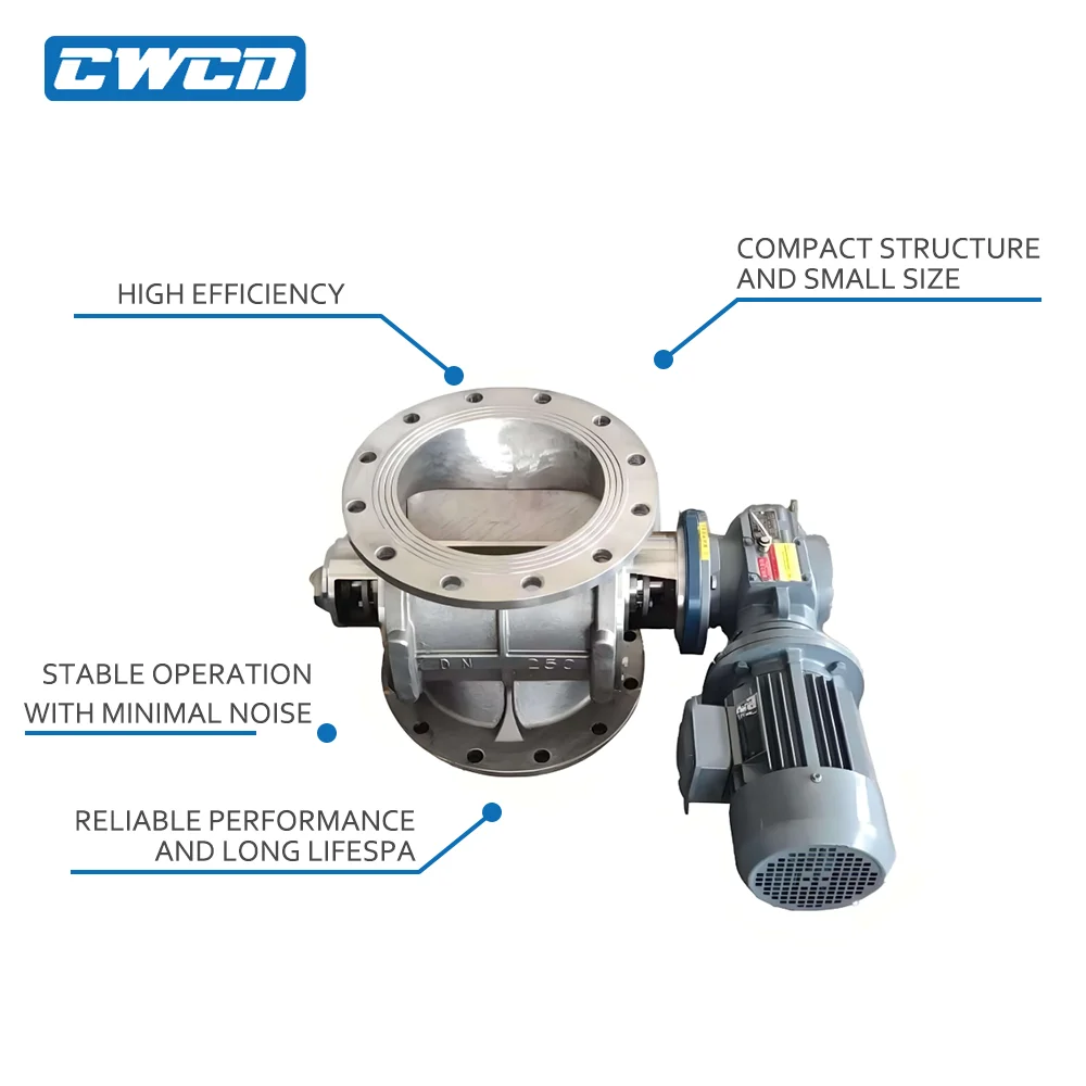 product high pressure direct drive rotary valve cast iron electric mode pneumatic parts helical airlock valves for bin speed reducers-4