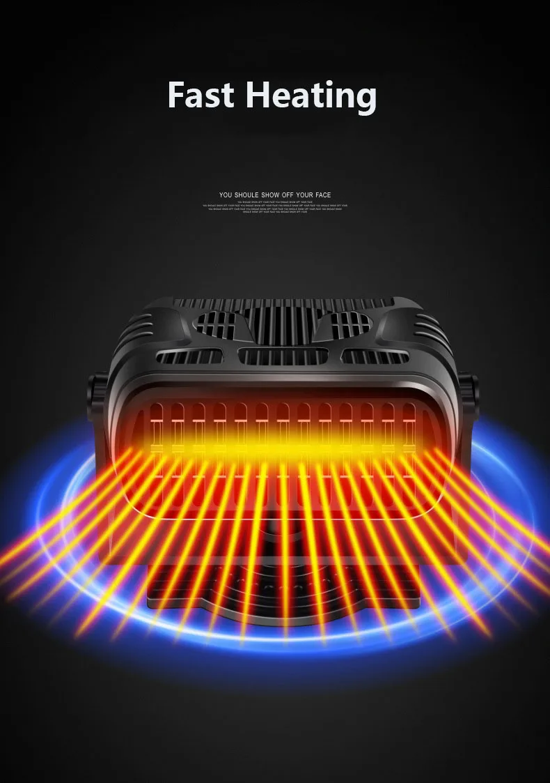 Car Heater, Portable, 12V, 6-Inch, Plastic - detail 8