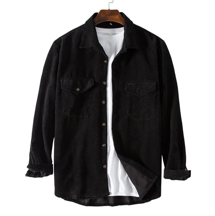 double pocket corduroy shirt