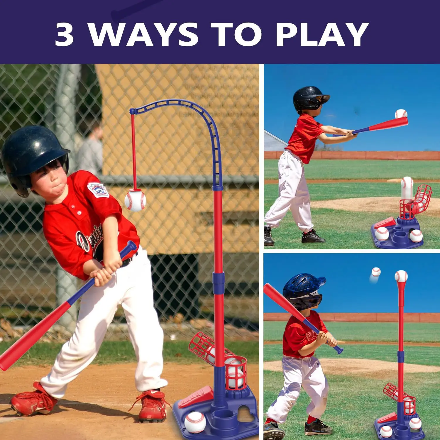 Children's Two-in-One Baseball Training Set Indoor and Outdoor Sports Toys with Catapult Device