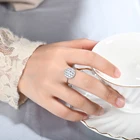 Ring Diamond Rings Fashion Jewelry 18K Gold Plated CZ Round Stone Full Ring Big Diamond Rings Wedding Rings