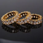 Engagement Rings New Arrive Jewelry Hip Hop Micro-inlaid Zircon Cuban Link Chain Engagement Rings