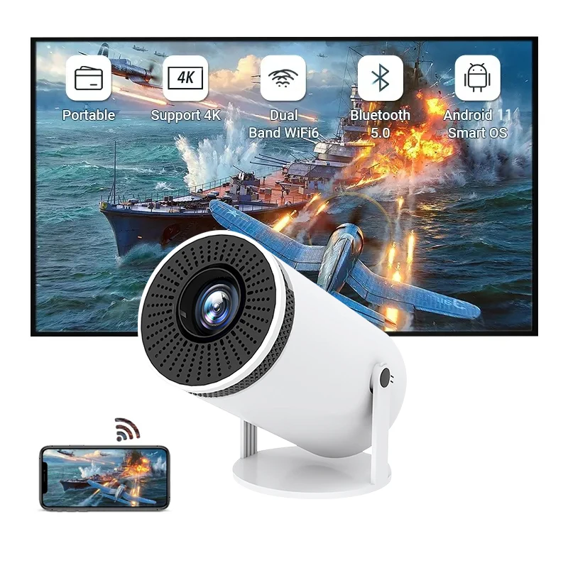 Dual Wifi Proyector Hy Pro Outdoor Wireless Portable Projector