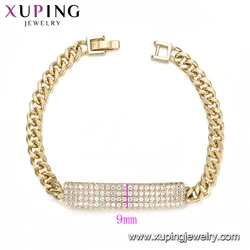 bracelet-197  xuping Dubai style luxury temperament 14K gold fashion gold chain with diamond bracelet