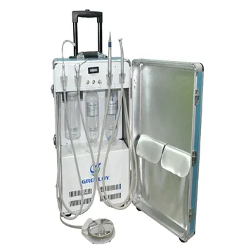 CE Approved GU-P204 Portable Dental Unit Equipment/Portable Adjustable Volume Ejector  Dental Unit with Air Compressor