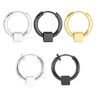 Wire Earrings Square Bead Trendy Round Wire Earrings Stainless Steel Stud Earrings For Men
