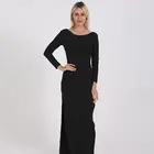 Dresses Dress Elegant Women Dresses Backless O-neck Casual Dress For Ladies Floor-Length Evening Party Dress