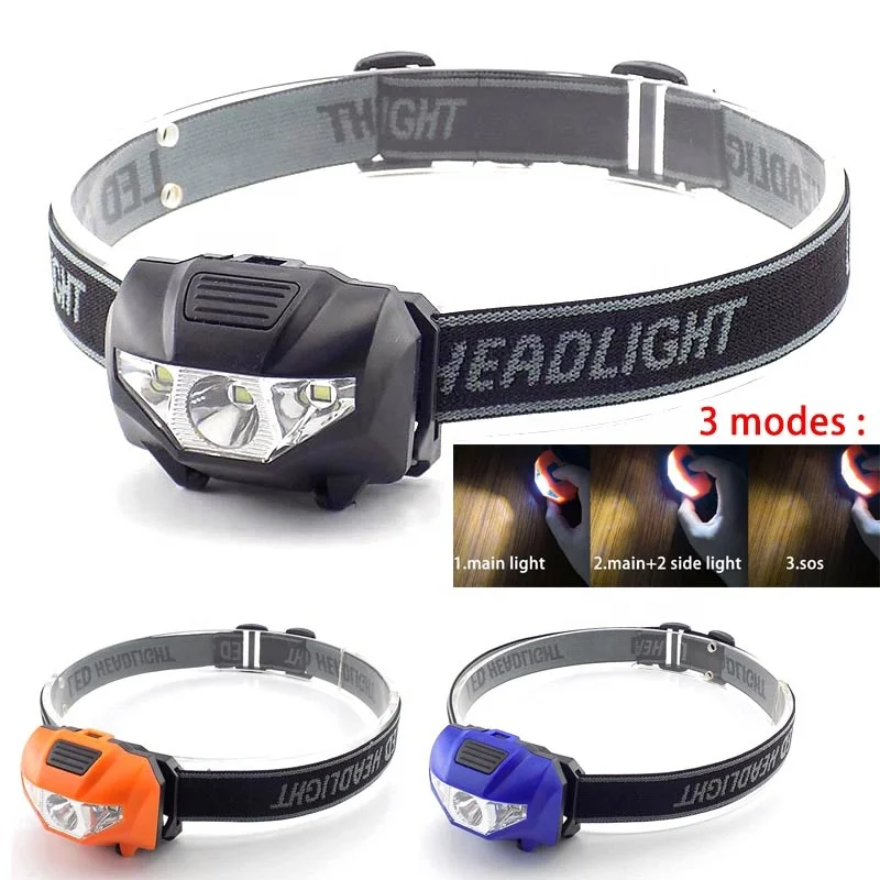 High power mini Headlamp small led head light torch lamp AAA battery for camping 