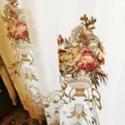 Luxury Vintage Royal Embroidery Lace Velvet Curtain