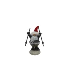 Modeling 2021 New Design Red Hat Santa Skiing Home Xmas Decoration Gifts Folk Art Sports Element Modeling Resin Crafts
