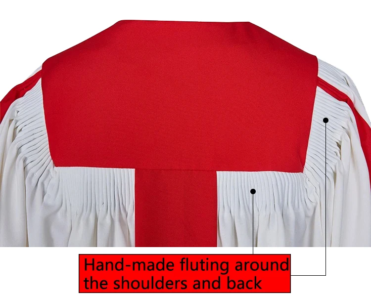 Custom Matte Fluting Aria Church Choir Robes with Adjustable Tunic-like Decoration factory