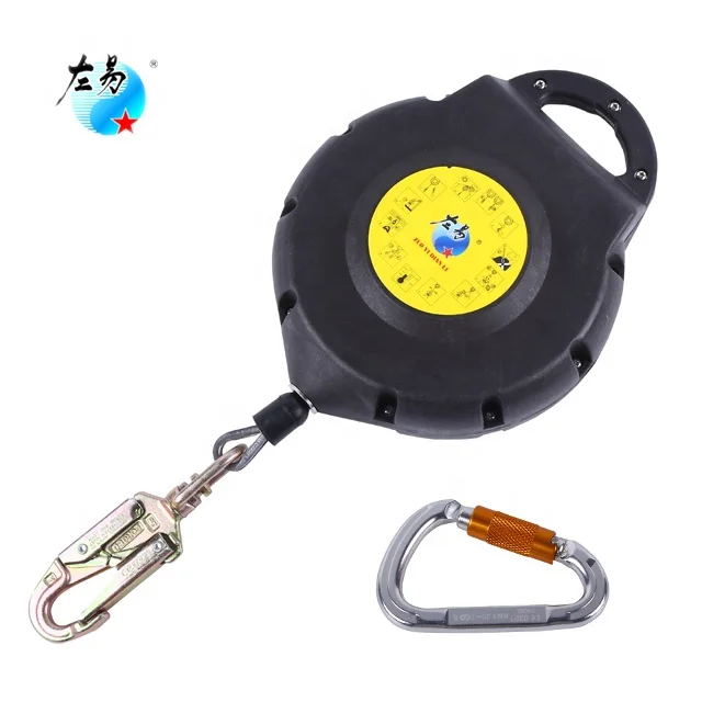 Load-150kg 2Pcs Retractable Fall Arrester Inertia Reel Fall Protection Safety Device with Automatic Brake Roofing Tools and Equipment 