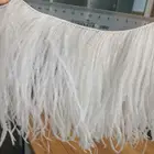 Fringe Good Quality 10-13cm 2 Layers Ostrich Feather Trimming Fringe