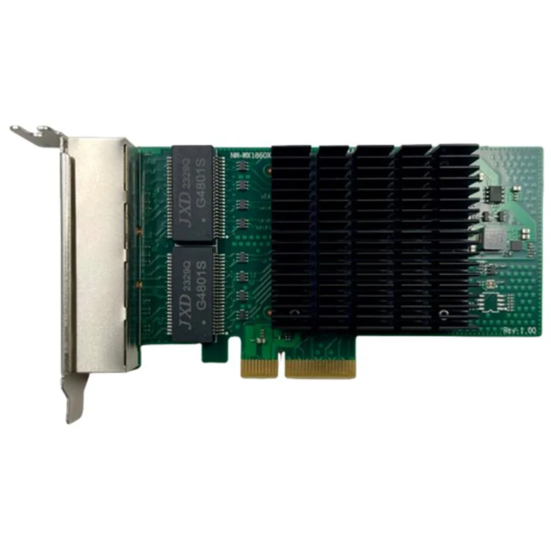 HZ11860T2 Dual Port PCIe Network Card With PCIe 2.0 X4 Interface And RJ45 Connector