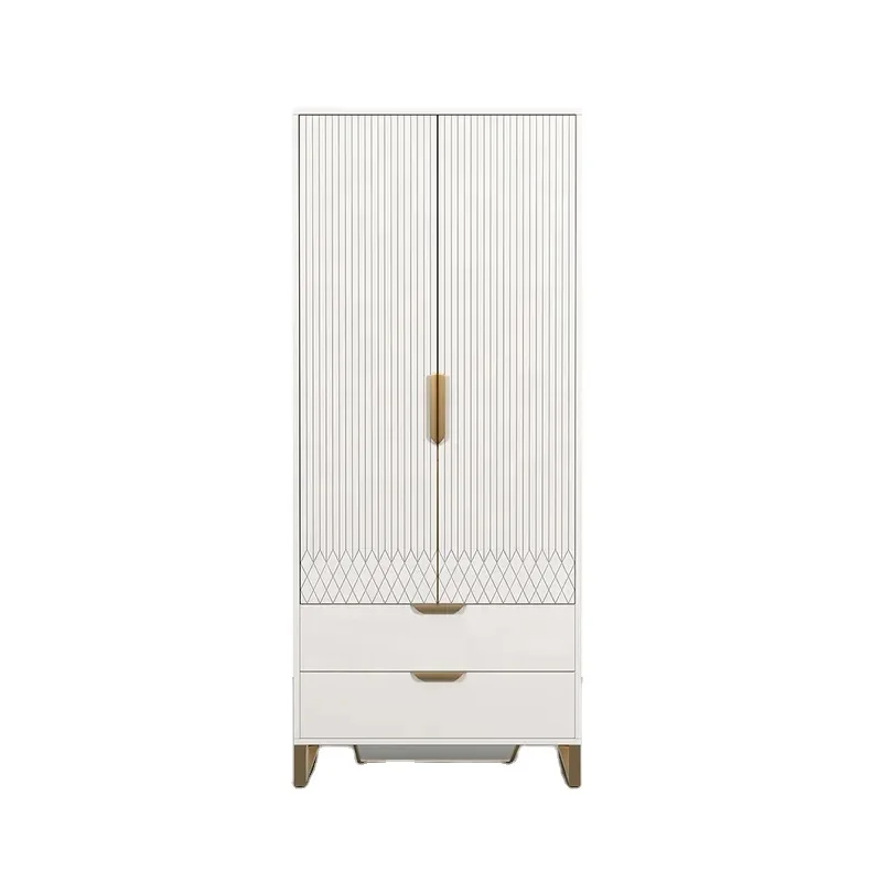 Modern white high wardrobe with storage bedroom cabinet clothing wardrobe