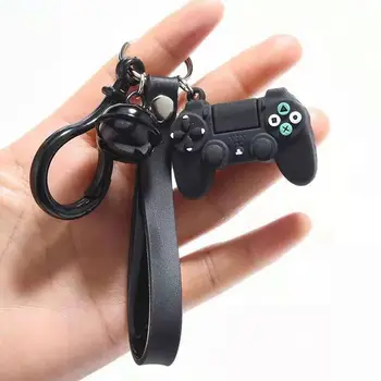 Game Machine Keychain & Keyring Cute Gamepad Boyfriend Joystick Key Chain PS4 Game Console Keychains Bag Car Hanging Key Ring