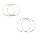 Hoop Earrings Wholesale Gold Plated America Popular Geometry Big 100 Mm Glossy Circle Hoop Earrings