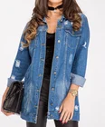 Jacket 2021 Women Spring Summer Newest Style Lady Jean Jacket Long Denim Shirt