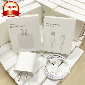 High quality With Original Logo Box Iphone 12 13 20w Pd Fast Charging Data Usb Cable Type-c 1m 2m Quick Charger