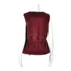 Fur Vest Waistcoat Lady Elegant Lace-up Sleeveless Rabbit Faux Fur Vest Solid Sweater Warm Fur Waistcoat