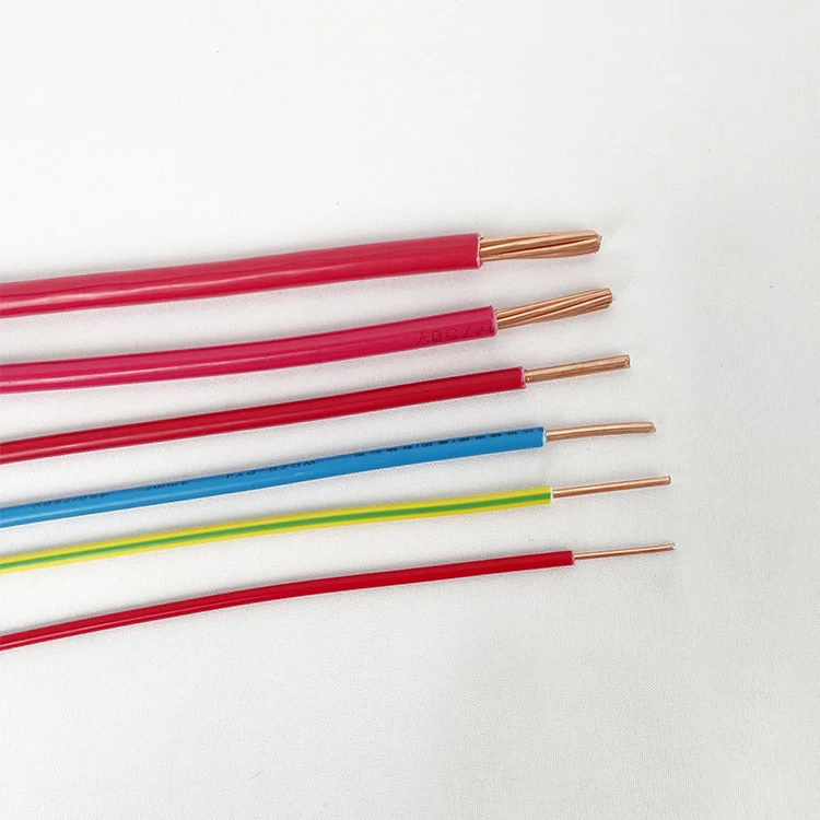 1 * 0.75毫米 ~ 6毫米无卤低烟电线阻燃电线单芯铜交联聚烯烃绝缘