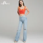 Sweater Sweater Most Popular Custom Sexy Rib Women Knit Strap Crop TOP Sweater