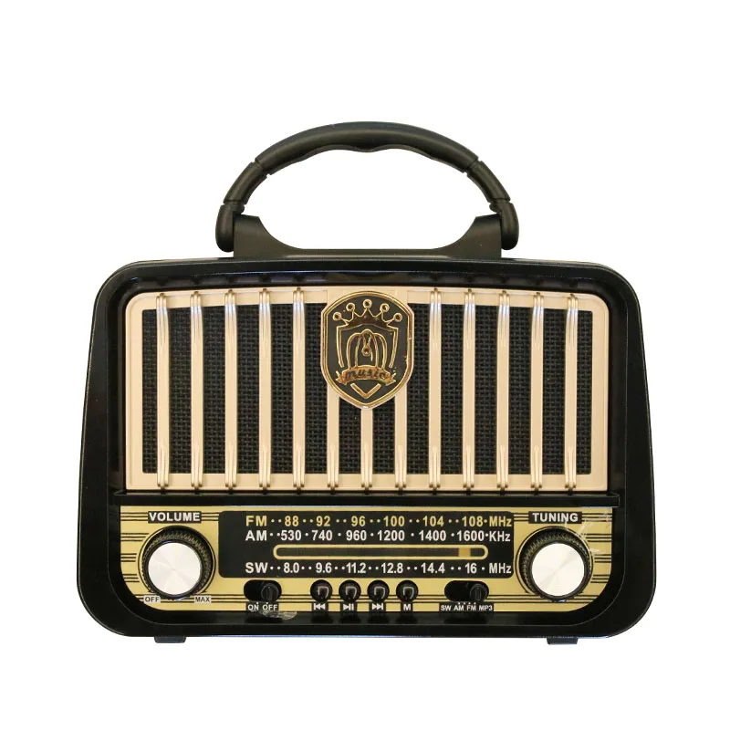 RS-3177BT Factory Produce Wooden Vintage and Fashion Style Portable Radio With Usb,tf Player Rechargeable and Blueteeth
