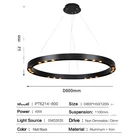 High Quality Wholesle Modern Pendant Drop Light Led Drop Circle Light