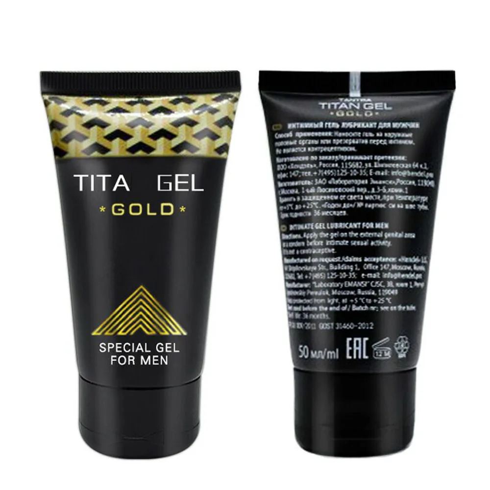 Source Original black tube Titan Gel Gold Russian penis enlargement cream  retarder Intim Gel helps men effective penis growth delay on m.alibaba.com