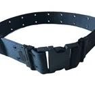 Military Canvas Customized 55mm Black Military Canvas Belt With Black Plain Plastic Logo Buckle For Morocco Country