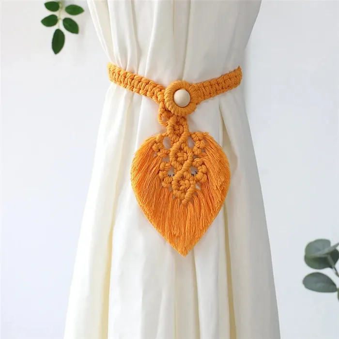 2022 New customized Macrame Curtain Tie Back Boho Curtain Decor Handmade Tassels Curtain Holdback W1324