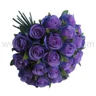 Wedding Wedding Artificial Flowers Romantic Flower Artificial Bride Hand Flowers 10" Romantic Purple Rose Bouquet X 26 Heads Wedding Bouquets Silk Flowers