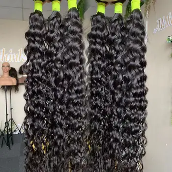 Methinks Hair Wholesale One Donor Cuticle Aligned Raw Virgin Brazilian Hair Bundles Water Wave