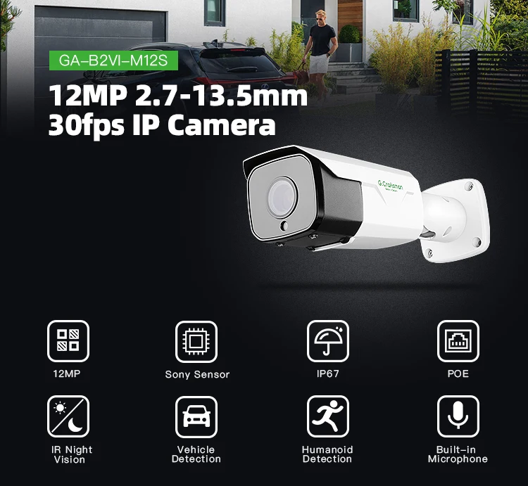 Ga B Vi M S Gcraftsman Outdoor Mp Super Hd K Ip Poe Security