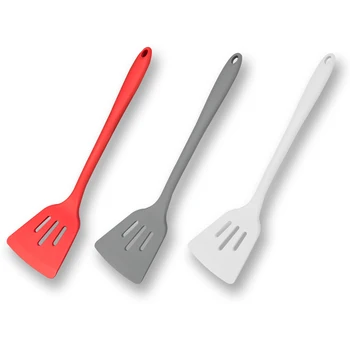 Frying Spatula Silicone Non-stick Skillet Leaky Spatula Cooking Ladle Flat Bottom Spatula Resistance To High Temperatures