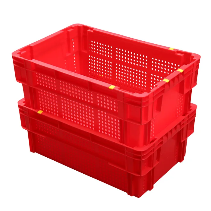 Qs High Quality Plastic Plastic Fruit Vegetable Harvest Basket