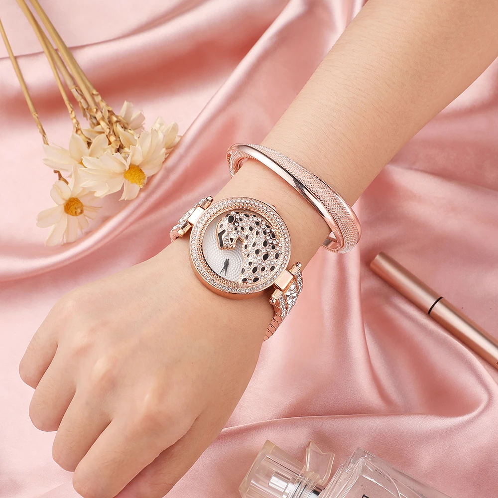 GREALY RL120-B 2psc Women Quartz Watch Diamond Butterfly Luxury