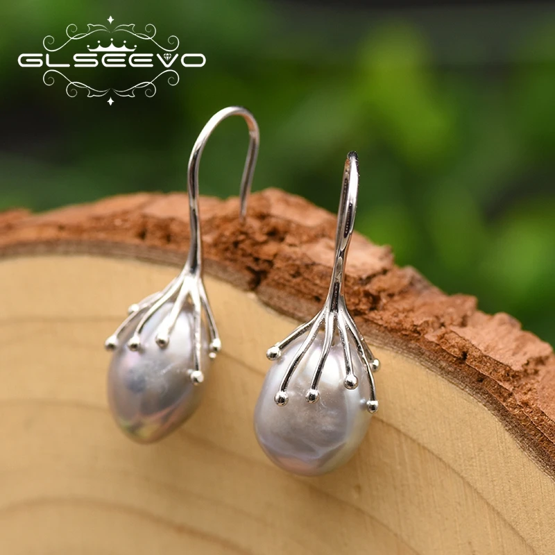 Natural Water Baroque Gray Pearl Earrings For Women 925 Sterling Silver Drop  Earrings Luxury Jewelry - Buy Pearl Earrings,Earrings For Women,Dangle  Earrings Product on Alibaba.com
