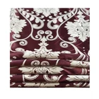 Hot Sale Flower Pattern Jacquar Fabric Woven 100% Polyester Fabric For Window Curtain