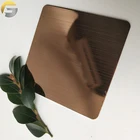 Steel Panel ZB0402 New Style 4x8 Decorative Hairline Rose Gold Color Stainless Steel 316 Sheet Wall Panel