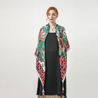 Scarf Fashion Houses Pattern Shawl Head Wraps Summer Bandanna Print Lightweight Polyester Scarf For Women
