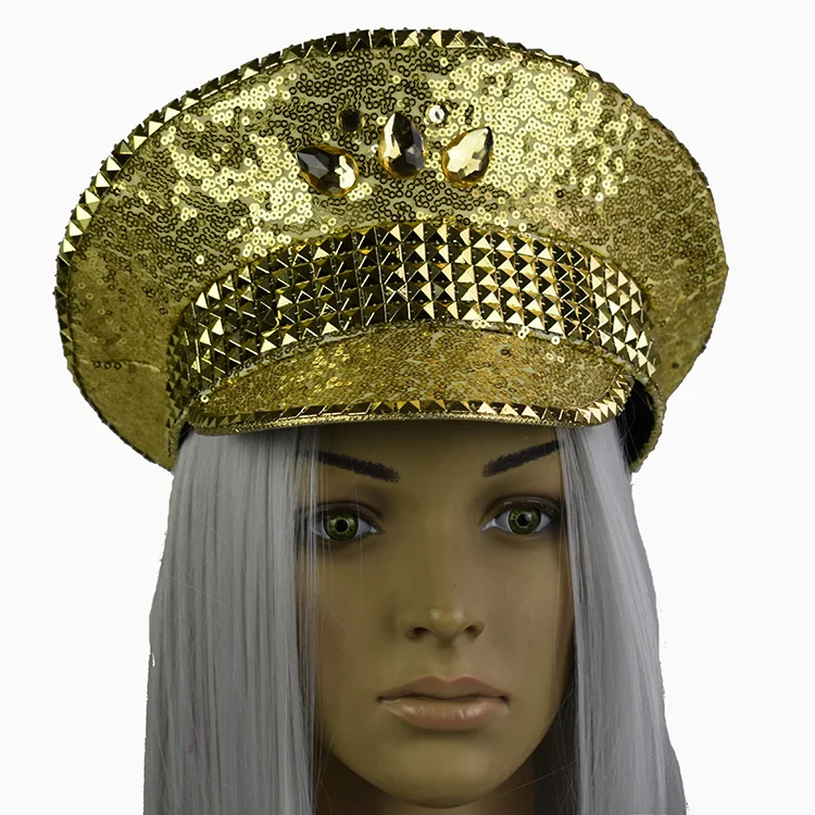 gold captains hat